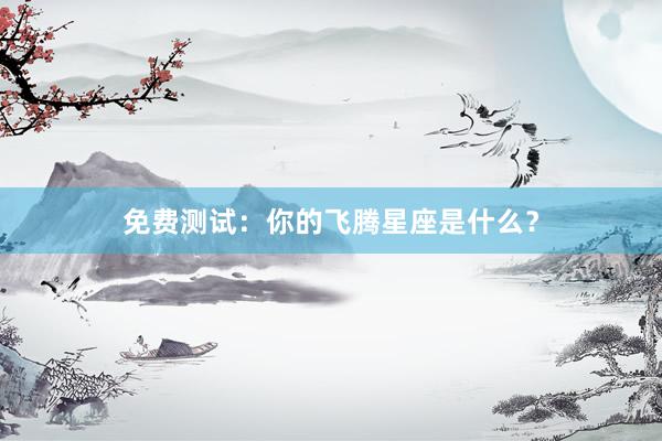 免费测试：你的飞腾星座是什么？