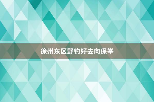 徐州东区野钓好去向保举